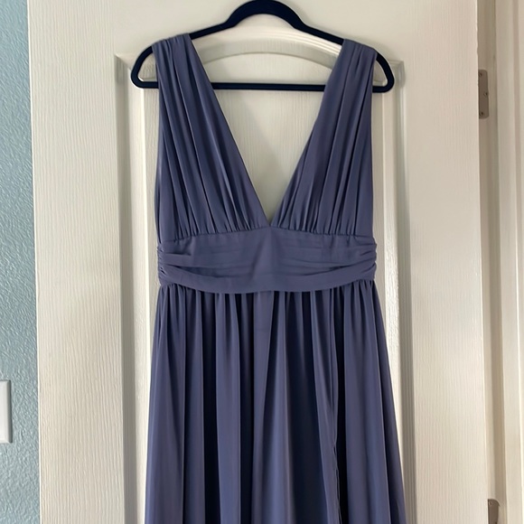 Beautiful Denim Blue Lulu’s Heavenly Hues Maxi Dress EUC size L - Picture 2 of 6